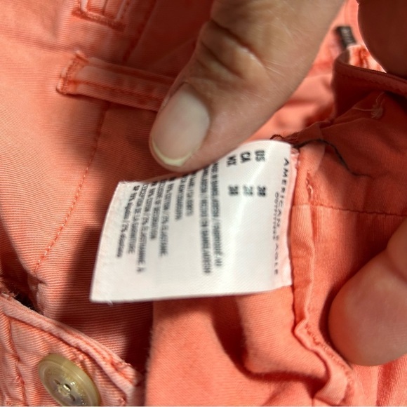 American Eagle Outfitters Men’s Coral Pink Orange Casual Shorts Size 38 - Picture 2 of 4